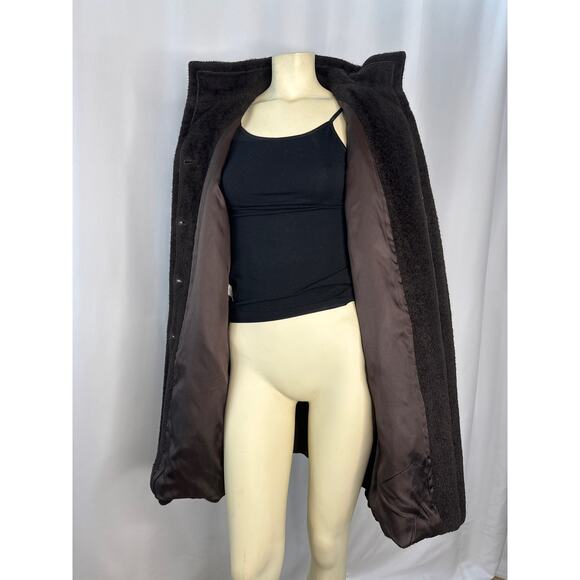 Vintage Studio by Searle Alpaca wool coat brown size medium - Picture 10 of 12